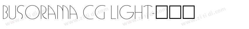 Busorama CG Light字体转换